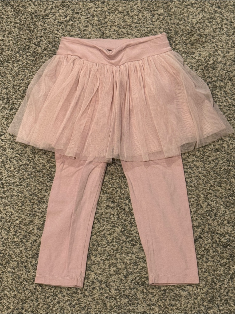 GAP Light Pink Tulle Skirted Leggings